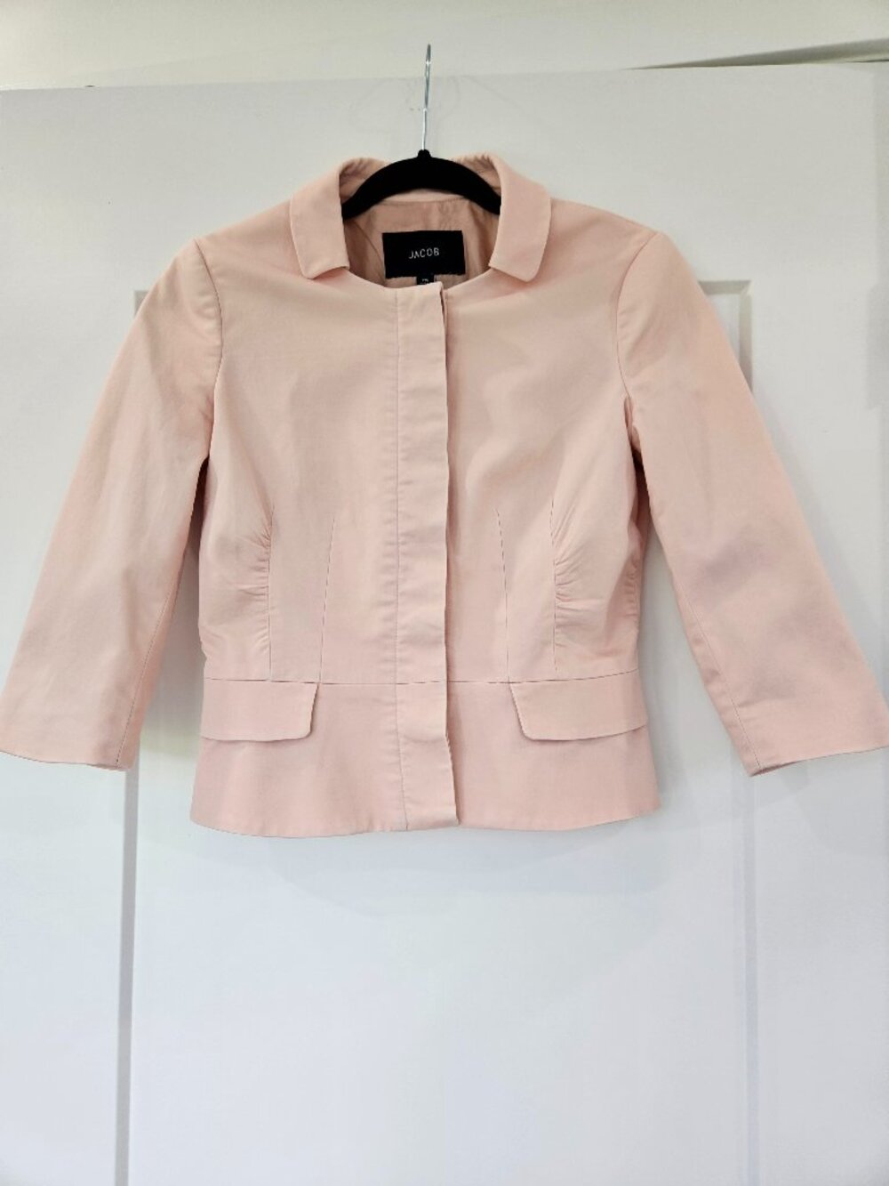 Blush pink jacket 3/4 sleeves